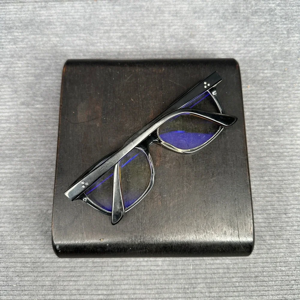 Link Occhiali Black Tortoise Rectangular y2k Eyeglasses Frames 54-15-140 C.1 vtg